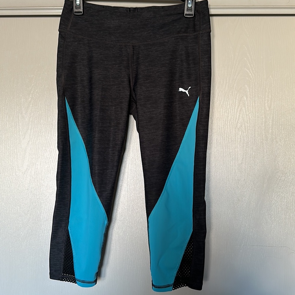 Puma Charcoal/Light Blue Dry Cell High Waist Legging Size L